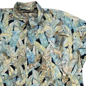Tori Richard Hawaiian Shirt Tropical Leaf Print Button Up‎ Casual Mens XL